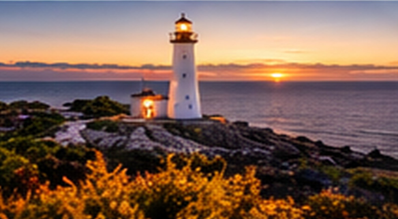 A lighthouse on the coast at sunset, a steady guide for a plaintiff weighing non-recourse funding